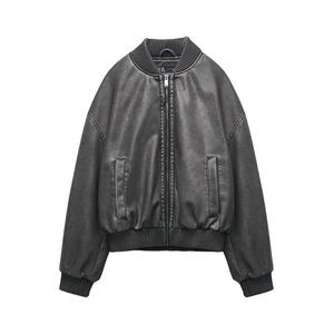 ZARA Washed Effect Bomber